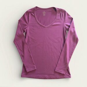 JACOB Magenta V-Neck Long Sleeve Tee Women’s Medium